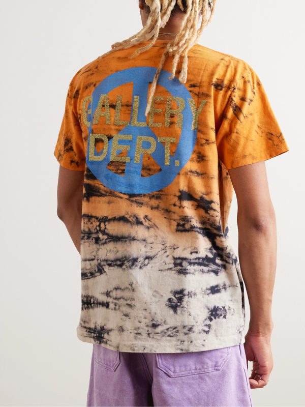 Logo-Print Tie-Dyed Cotton-Jersey T-Shirt - BK Logo-Print Tie-Dyed Cotton-Jersey T-Shirt - BK