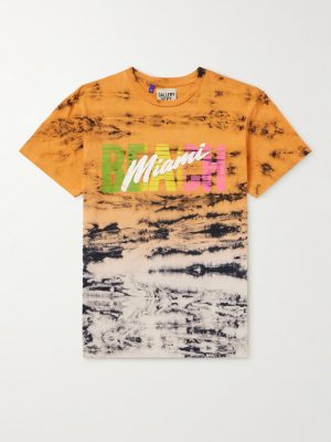 Logo-Print Tie-Dyed Cotton-Jersey T-Shirt