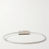 5g Brushed Recycled Sterling Silver, Titanium and 18-Karat Gold Bracelet - BK 5g Brushed Recycled Sterling Silver, Titanium and 18-Karat Gold Bracelet - BK