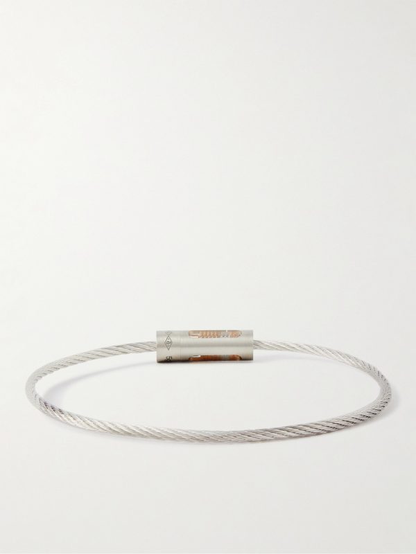 5g Brushed Recycled Sterling Silver, Titanium and 18-Karat Gold Bracelet - BK 5g Brushed Recycled Sterling Silver, Titanium and 18-Karat Gold Bracelet - BK