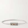 5g Brushed Recycled Sterling Silver, Titanium and 18-Karat Gold Bracelet 5g Brushed Recycled Sterling Silver, Titanium and 18-Karat Gold Bracelet