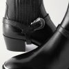 Buckled Lizard-Effect Leather Chelsea Boots - CU Buckled Lizard-Effect Leather Chelsea Boots - CU