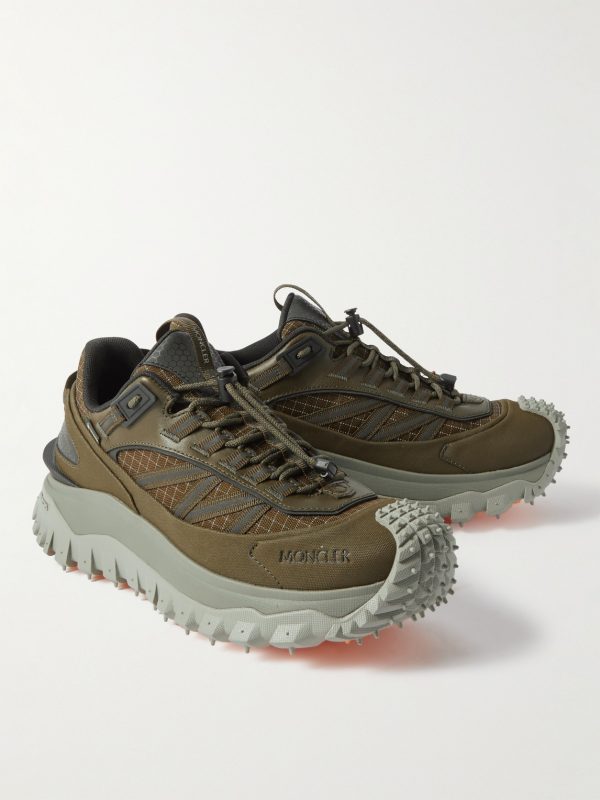 Trailgrip GTX Leather-Trimmed Mesh and Canvas Sneakers - FR Trailgrip GTX Leather-Trimmed Mesh and Canvas Sneakers - FR