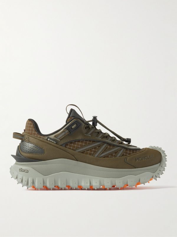 Trailgrip GTX Leather-Trimmed Mesh and Canvas Sneakers Trailgrip GTX Leather-Trimmed Mesh and Canvas Sneakers
