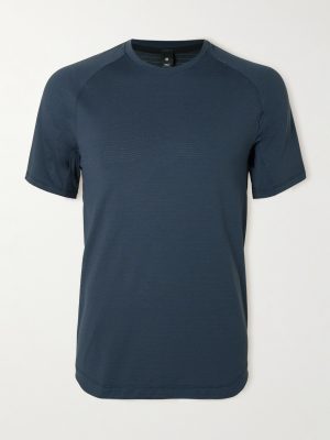 License to Train Striped Stretch Recycled-Jersey T-Shirt License to Train Striped Stretch Recycled-Jersey T-Shirt