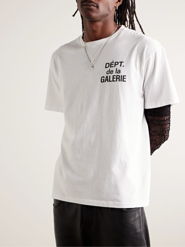 French Logo-Print Cotton-Jersey T-Shirt - FR French Logo-Print Cotton-Jersey T-Shirt - FR