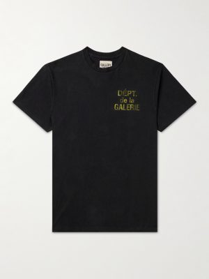 French Logo-Print Cotton-Jersey T-Shirt