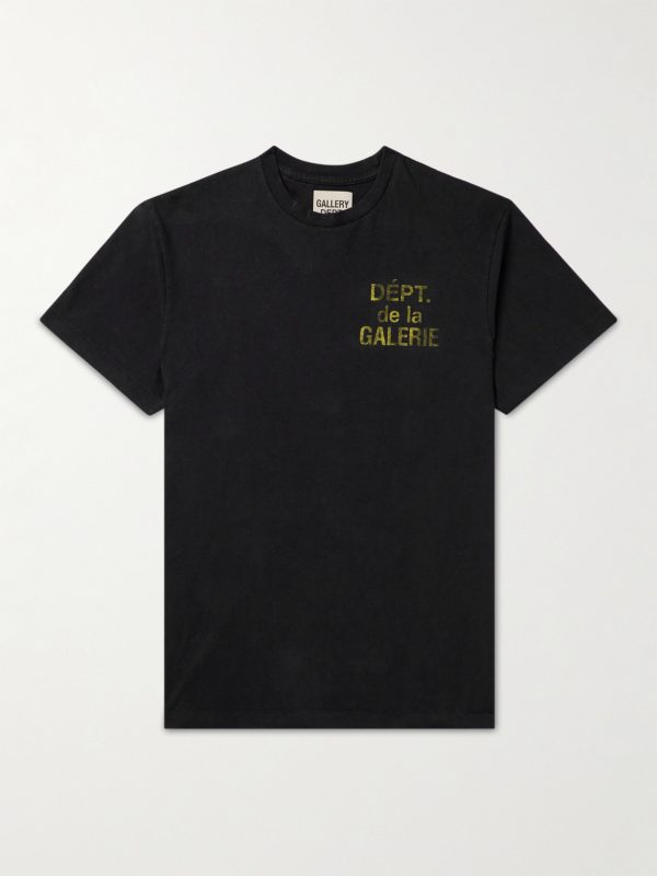 French Logo-Print Cotton-Jersey T-Shirt French Logo-Print Cotton-Jersey T-Shirt