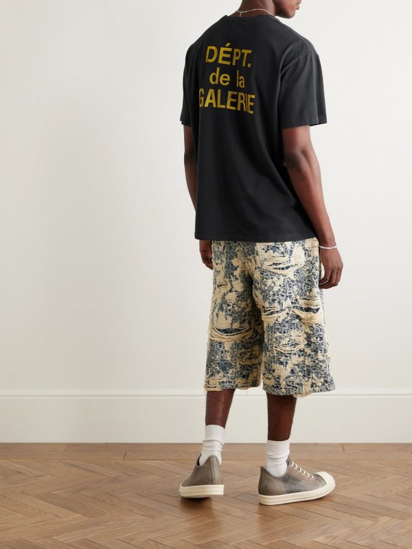 French Logo-Print Cotton-Jersey T-Shirt - OU French Logo-Print Cotton-Jersey T-Shirt - OU