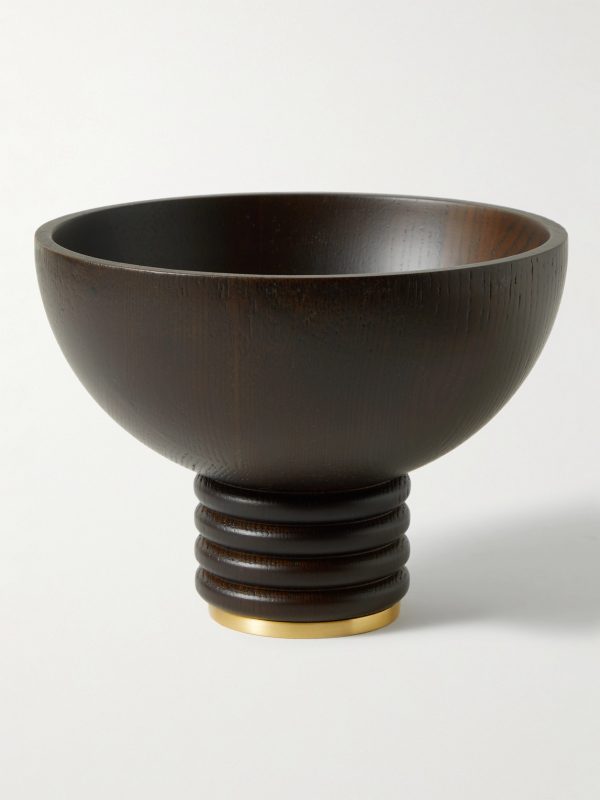 Alhambra Medium Smoked Ash and Brass Bowl Alhambra Medium Smoked Ash and Brass Bowl