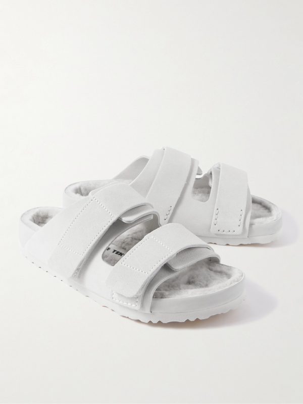 + TEKLA Uji Shearling-Lined Suede Sandals - FR + TEKLA Uji Shearling-Lined Suede Sandals - FR