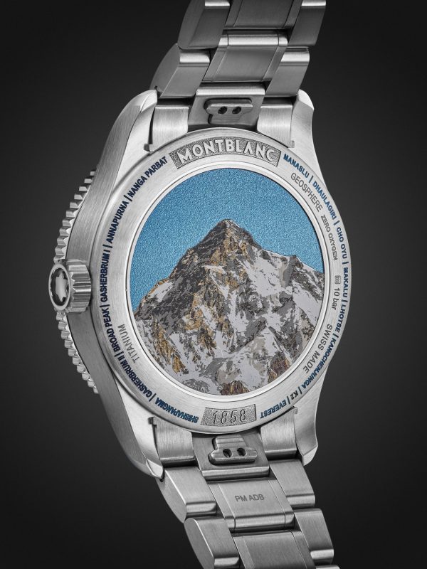 Montblanc 1858 Geosphere 0 Oxygen The 8000 Automatic 42mm Titanium, Ceramic and Stainless Steel Watch, Ref. No. 130982 BU24 NOV - BK