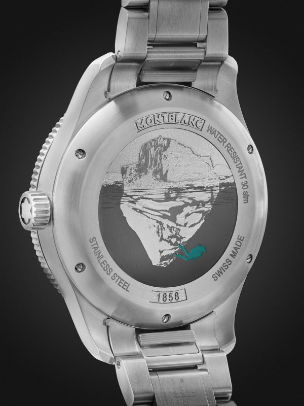 1858 Iced Sea Automatic Stainless Steel and Ceramic Watch, Ref. No. MB130810 - BK 1858 Iced Sea Automatic Stainless Steel and Ceramic Watch, Ref. No. MB130810 - BK