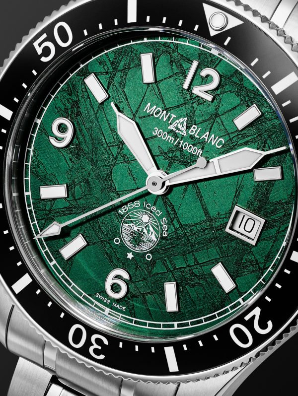 1858 Iced Sea Automatic Stainless Steel and Ceramic Watch, Ref. No. MB130810 - CU 1858 Iced Sea Automatic Stainless Steel and Ceramic Watch, Ref. No. MB130810 - CU
