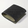 Intrecciato Leather Coin Wallet - BK Intrecciato Leather Coin Wallet - BK