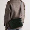 Intrecciato Leather Messenger Bag - OU Intrecciato Leather Messenger Bag - OU