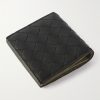 Intrecciato Leather Billfold Wallet - BK Intrecciato Leather Billfold Wallet - BK