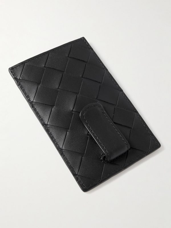Intrecciato Leather Cardholder - BK Intrecciato Leather Cardholder - BK