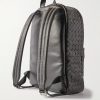 Small Intrecciato Leather Backpack - BK