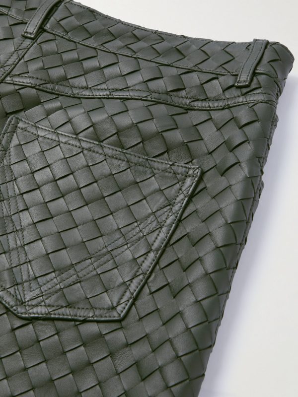 Intrecciato Leather Trousers - CU Intrecciato Leather Trousers - CU