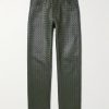 Intrecciato Leather Trousers Intrecciato Leather Trousers