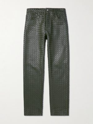 Intrecciato Leather Trousers Intrecciato Leather Trousers