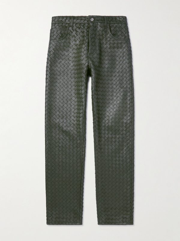 Intrecciato Leather Trousers Intrecciato Leather Trousers