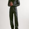 Intrecciato Leather Trousers - OU Intrecciato Leather Trousers - OU
