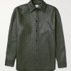 Intrecciato Leather Shirt