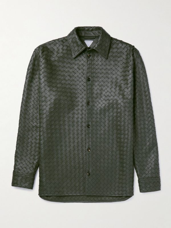 Intrecciato Leather Shirt
