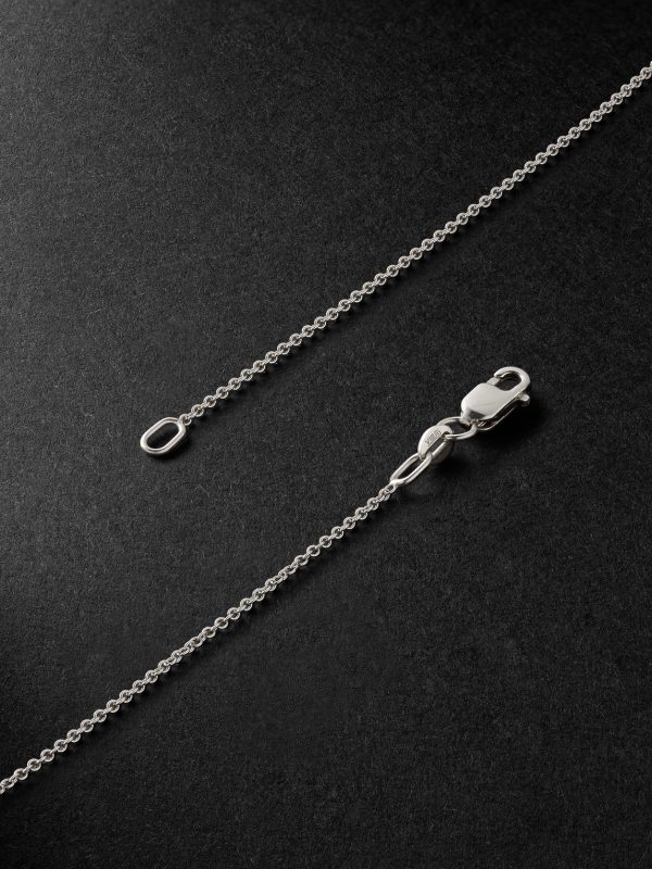 Golden Eye Mini White Gold Multi-Stone Pendant Necklace - BK Golden Eye Mini White Gold Multi-Stone Pendant Necklace - BK