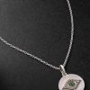 Golden Eye Mini White Gold Multi-Stone Pendant Necklace - CU Golden Eye Mini White Gold Multi-Stone Pendant Necklace - CU