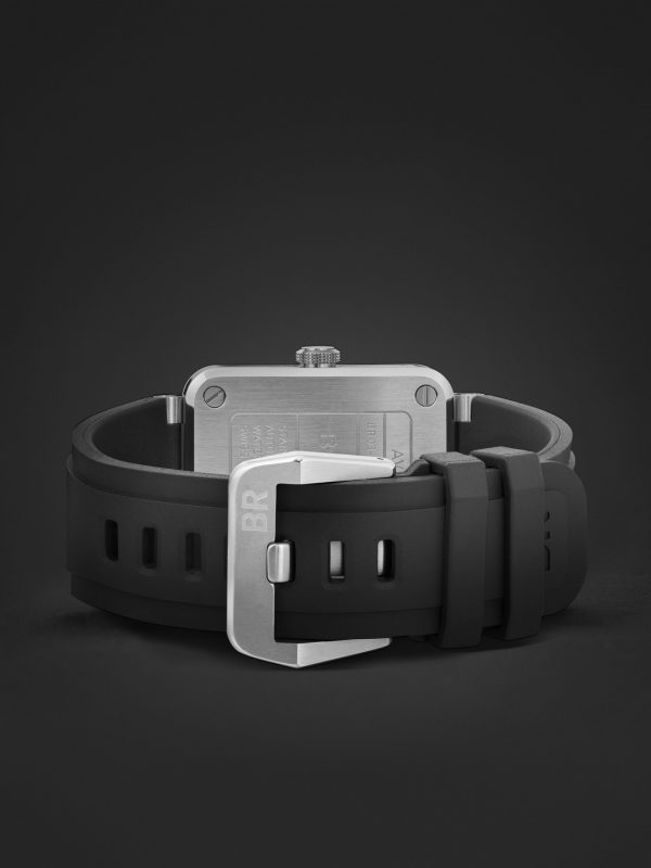 BR 03 Automatic 41mm Stainless Steel and Rubber Watch, Ref. No. BR03A-BL-ST/SRB - E2 BR 03 Automatic 41mm Stainless Steel and Rubber Watch, Ref. No. BR03A-BL-ST/SRB - E2