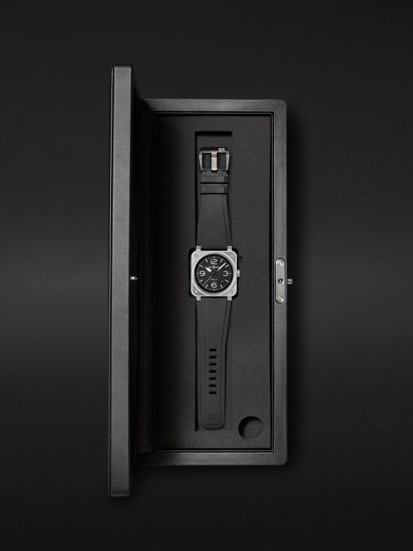 BR 03 Automatic 41mm Stainless Steel and Rubber Watch, Ref. No. BR03A-BL-ST/SRB - E3 BR 03 Automatic 41mm Stainless Steel and Rubber Watch, Ref. No. BR03A-BL-ST/SRB - E3