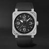 BR 03 Automatic 41mm Stainless Steel and Rubber Watch, Ref. No. BR03A-BL-ST/SRB BR 03 Automatic 41mm Stainless Steel and Rubber Watch, Ref. No. BR03A-BL-ST/SRB
