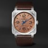 BR 03 Copper Automatic 41mm Steel and Leather Watch, Ref. No. BR03A-GB-ST/SCA BR 03 Copper Automatic 41mm Steel and Leather Watch, Ref. No. BR03A-GB-ST/SCA