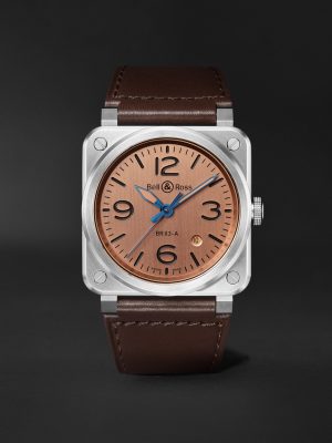 BR 03 Copper Automatic 41mm Steel and Leather Watch, Ref. No. BR03A-GB-ST/SCA BR 03 Copper Automatic 41mm Steel and Leather Watch, Ref. No. BR03A-GB-ST/SCA
