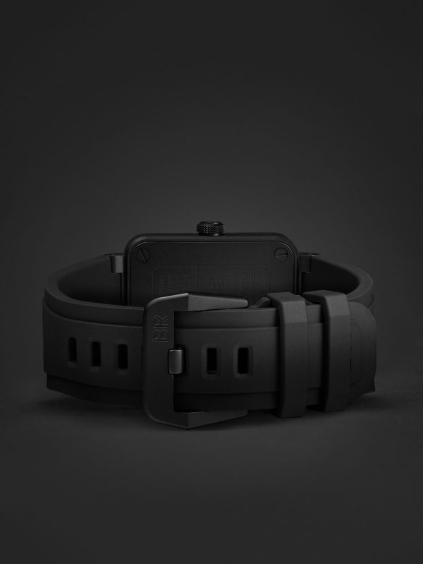 BR 03 Phantom Automatic 41mm Ceramic and Rubber Watch, Ref. No. BR03A-PH-CE/SRB - E2