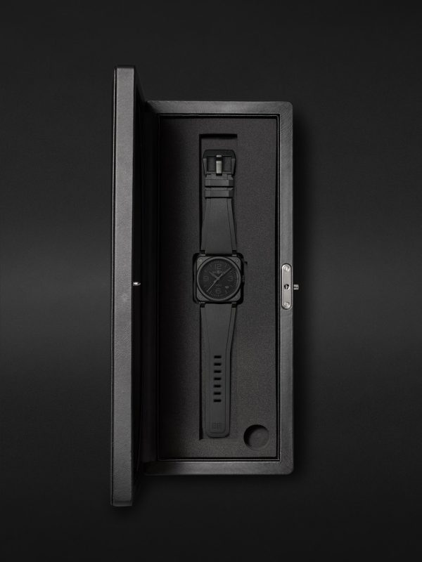 BR 03 Phantom Automatic 41mm Ceramic and Rubber Watch, Ref. No. BR03A-PH-CE/SRB - E3