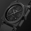 BR 03 Phantom Automatic 41mm Ceramic and Rubber Watch, Ref. No. BR03A-PH-CE/SRB - FR