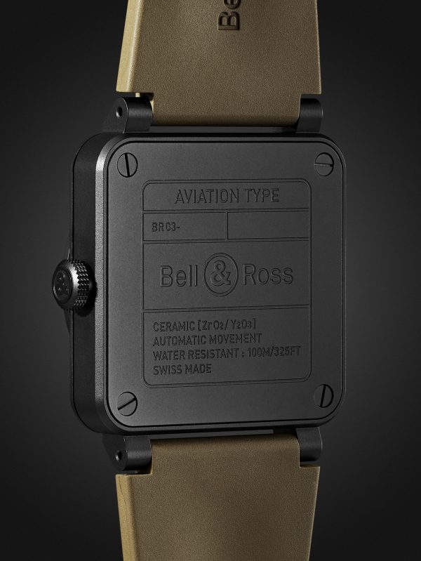 BR 03 Automatic 41mm Ceramic and Rubber Watch, Ref. No. BR03A-MIL-CE/SRB - BK BR 03 Automatic 41mm Ceramic and Rubber Watch, Ref. No. BR03A-MIL-CE/SRB - BK