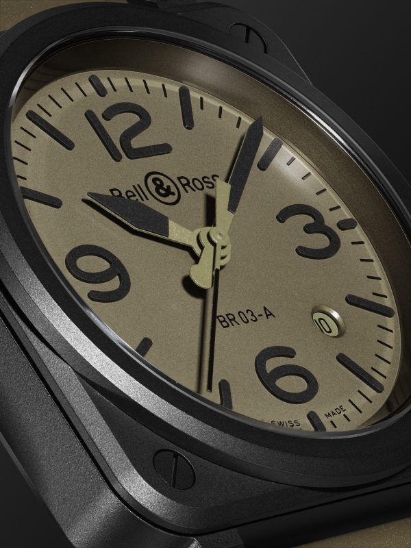 BR 03 Automatic 41mm Ceramic and Rubber Watch, Ref. No. BR03A-MIL-CE/SRB - CU BR 03 Automatic 41mm Ceramic and Rubber Watch, Ref. No. BR03A-MIL-CE/SRB - CU