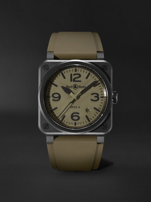 BR 03 Automatic 41mm Ceramic and Rubber Watch, Ref. No. BR03A-MIL-CE/SRB BR 03 Automatic 41mm Ceramic and Rubber Watch, Ref. No. BR03A-MIL-CE/SRB