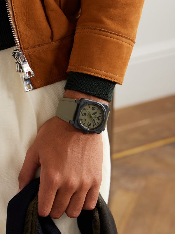 BR 03 Automatic 41mm Ceramic and Rubber Watch, Ref. No. BR03A-MIL-CE/SRB - OU BR 03 Automatic 41mm Ceramic and Rubber Watch, Ref. No. BR03A-MIL-CE/SRB - OU