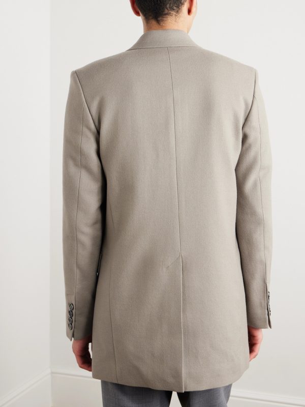 Double-Breasted Wool-Twill Blazer - BK Double-Breasted Wool-Twill Blazer - BK