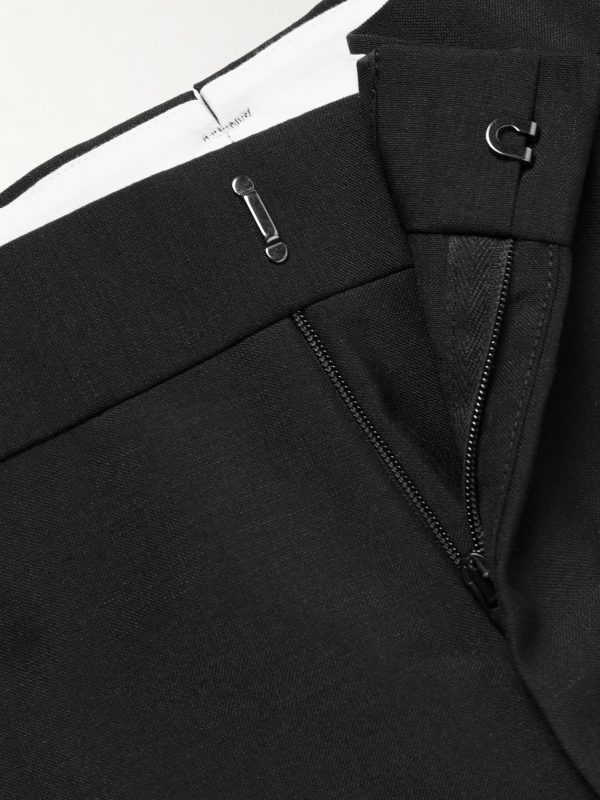 Slim-Fit Pleated Wool and Mohair-Blend Suit Trousers - E1 Slim-Fit Pleated Wool and Mohair-Blend Suit Trousers - E1