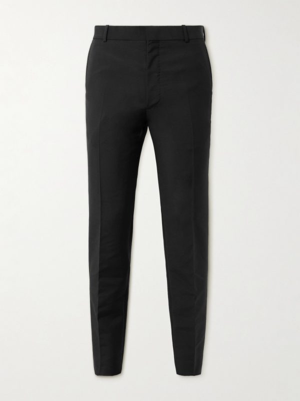 Slim-Fit Pleated Wool and Mohair-Blend Suit Trousers Slim-Fit Pleated Wool and Mohair-Blend Suit Trousers