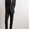 Slim-Fit Pleated Wool and Mohair-Blend Suit Trousers - OU Slim-Fit Pleated Wool and Mohair-Blend Suit Trousers - OU