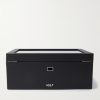 Roadster Full-Grain Vegan Leather Ten-Piece Watch Box - BK