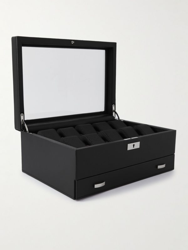 Roadster Full-Grain Vegan Leather Ten-Piece Watch Box - FR